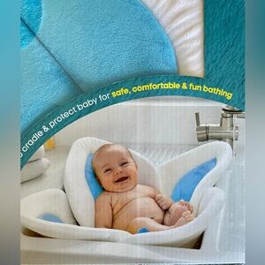 Blooming baby bath lotus, white and blue color, gently used in original box